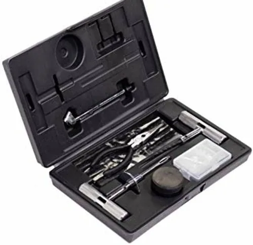 Vista 2 de Overland Vehicle Systems OVS 12030001 - Kit de reparación de neumáticos, 53 piezas, con caja de almacenamiento negra
