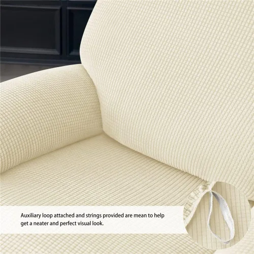 Vista 5 de LazyBoy - Funda de sofá reclinable jacquard, fundas elásticas antideslizantes para sillas reclinables, 4 piezas, protector de muebles para sillón