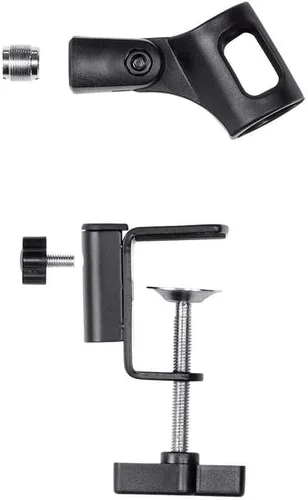 Vista 6 de Monoprice Soporte de micrófono de difusión de tijera, con cable mini USB integrado, soporta hasta 2 libras, puede extenderse 33 pulgadas - Serie