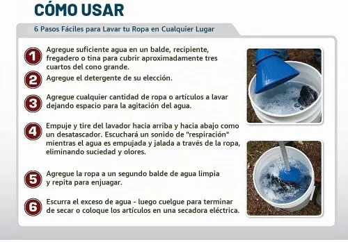 Vista 5 de Agitador de ropa portátil para lavadora móvil