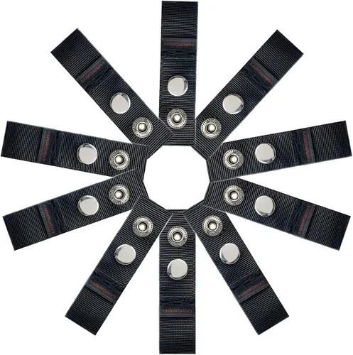 Vista 2 de Extensor a presión de cubierta de barco para lona de barco, extensiones de cubierta de barco, negro, tamaños de extensión de 1 pulgada – Bucles