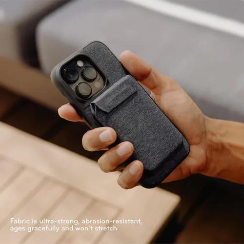 Vista 5 de Peak Design Cartera delgada móvil, perfil delgado, tela de nailon resistente a la intemperie, se conecta a fundas móviles, compatible con MagSafe
