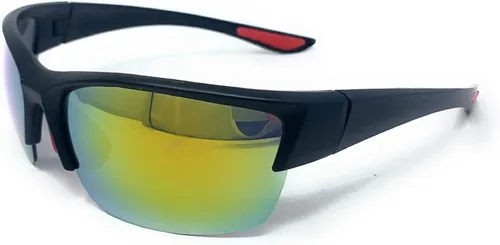 Vista 2 de The Megastar - Gafas de sol rectangulares unisex con medio marco para hombre y mujer