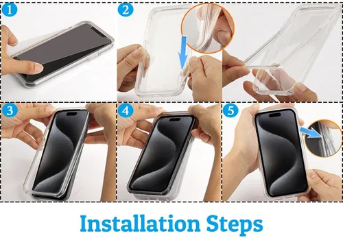 Vista 7 de Funda resistente personalizada para Apple iPhone 15, 14, 13, 12, 11 Pro Max Plus Mini XR X XS 8 7 SE [protector de pantalla de vidrio templado]