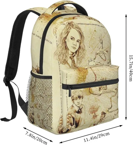 Vista 2 de Njinalw Mochilas de hombro de poliéster de anime, bolsa casual de viaje al aire libre, regalos para fanáticos del juego, Mochila casual 2