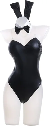 Vista 2 de Sakurajima Mai - Disfraz de conejo para mujer, traje de conejo, trajes de baño de anime, fiesta de Halloween