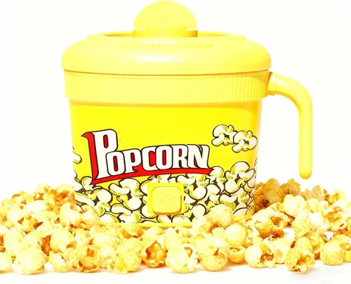 Vista 2 de Aottop Máquina eléctrica de palomitas de maíz con aire agitado, máquina eléctrica de palomitas de maíz de 1 litro, 350 W, 5 minutos de estallido