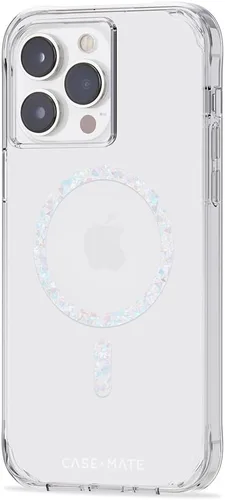 Vista 2 de Case-Mate - Funda magnética para iPhone 14 Pro Max, 6.7 pulgadas, transparente con destellos de diamante (Clear Twinkle Diamond), protección caídas