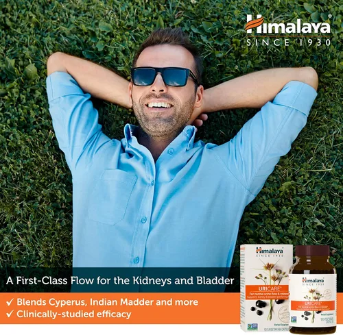 Vista 3 de Himalaya UriCare – Suplemento herbal para el riñón y la vejiga con Shilajeet, Didymocarpus y Pasanabheda – Promueve la salud del tracto urinario