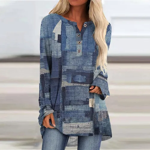Vista 2 de Blusas casuales para mujer, sudaderas ligeras de manga larga para mujer, ajuste holgado, camisetas