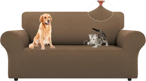 Vista 35 de LURKA Fundas elásticas para silla y sofá de 1 pieza, Fundas para sofá con protector elástico en la parte inferior para niños y perros