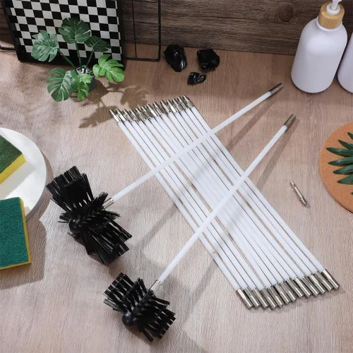 Vista 8 de Didiseaon 20 Feet Chimney Sweep Kit Flexible Chimney Brush Set