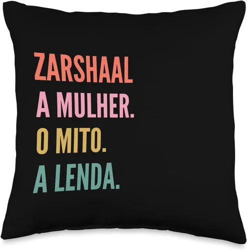 Vista 4 de Funny Portuguese First Name Design - Zarshaal Throw Pillow