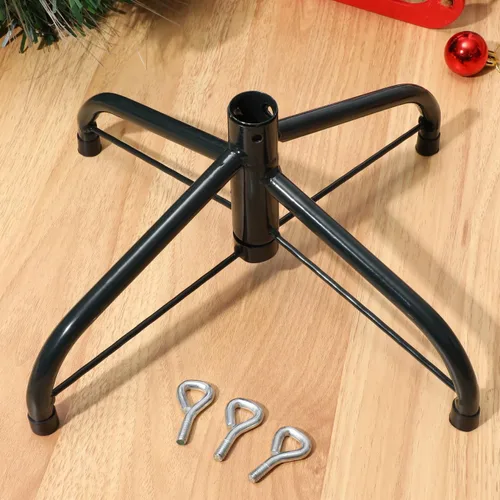 Vista 2 de Soporte de metal para árbol de Navidad artificial resistente y estable con fijación de tornillo para una fácil instalación
