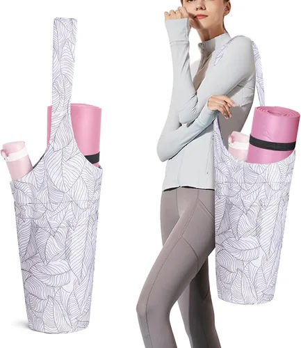 Vista 9 de IwIeIaIrI Yoga Mat Bag for Women with Mat Carrier Large Size Pocket