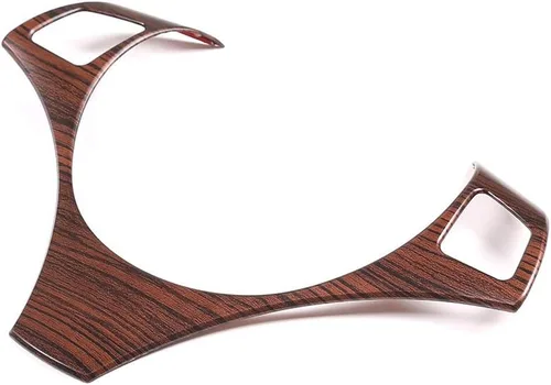 Vista 2 de 4 estilos ABS cromo para BMW E90 serie 3 2005-2012 volante de coche decoración marco ajuste accesorios (grano de madera de pino)