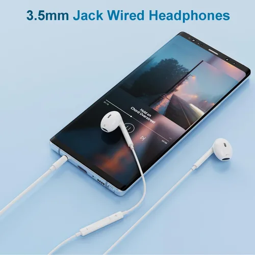 Vista 8 de Docutca - Pack de 2 auriculares con cable/auriculares con cable con conector de 3.5mm [Certificado MFi] con micrófono y control de volumen