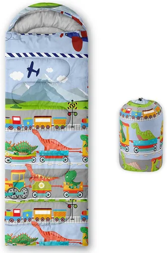 Vista 13 de QOOMO Axolotl - Lindos sacos de dormir para campamento, 3 estaciones, clima cálido y fresco, ligeros, impermeables, para adultos y niños, viajes