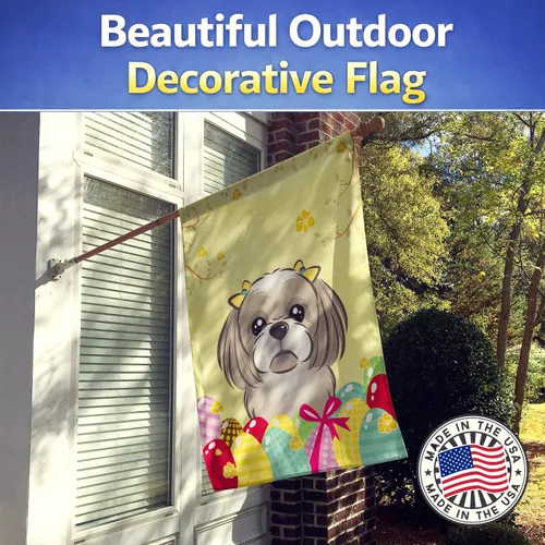 Vista 784 de Caroline's Treasures BB1923GF Bandera decorativa para jardín con diseño de Border Collie, para caza de huevos de Pascua, para jardín, jardín, patio