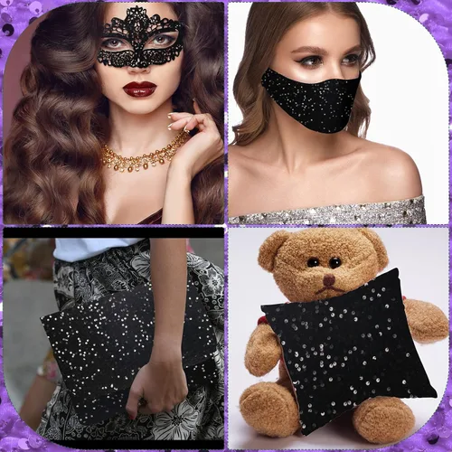 Vista 8 de Tela de terciopelo de lentejuelas por yarda, tela elástica brillante para coser mantel con purpurina brillante para vestido de mesa, accesorios