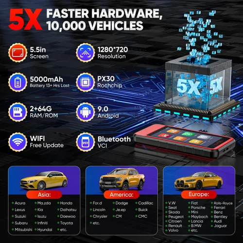 Vista 9 de Autel Escáner MaxiDiag MD909 PRO OBD2, lector de códigos de automóvil MD909PRO 2026, herramienta de diagnóstico de todos los sistemas, 11 servicios