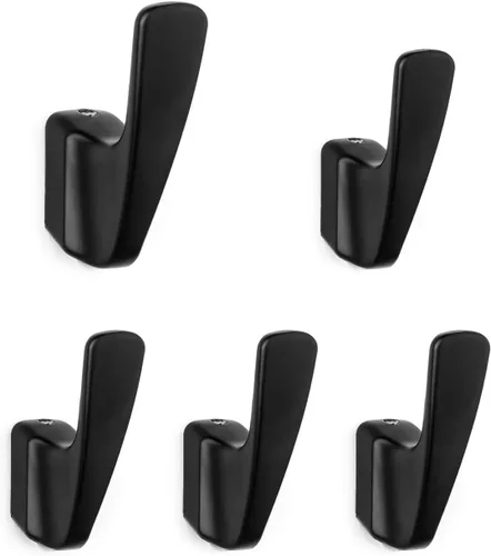 Vista 9 de Paquete de 5 ganchos para abrigos, ganchos de pared, ganchos para abrigos de montaje en pared, soporte de ganchos de pared de metal para colgar