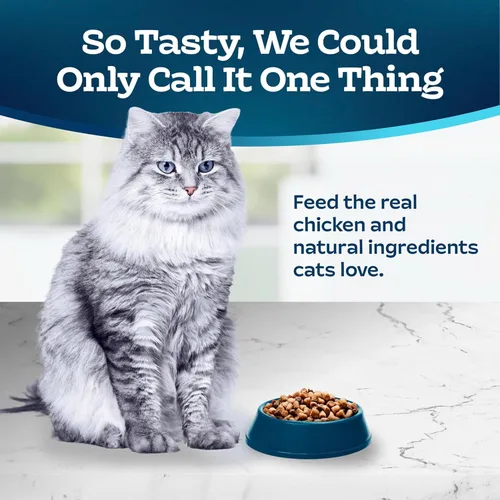 Vista 3 de Blue Buffalo Tastefuls Weight & Hairball Control Alimento seco natural para gatos adultos, bolsa resellable de 3 libras