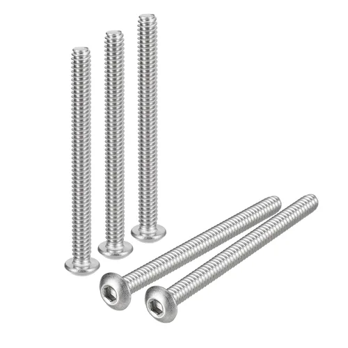 Vista 31 de Uxcell tornillos de cabeza de botón #8-32x1, 20 unidades, pernos hexagonales de acero inoxidable 304, tornillos de rosca completa con cabeza