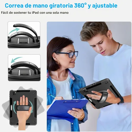 Vista 4 de Funda para iPad Pro de 11 Pulgadas 2022/2021/2020/2018: Funda para iPad de 11 Pulgadas 4ª/3ª/2ª/1ª Generación con Protector de Pantalla - Soporte