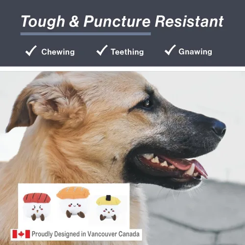 Vista 4 de HugSmart Pet - Foodie Japan Sushi Juguetes chirriantes de felpa suave para perros pequeños Juguetes para cachorros para dentición para perros