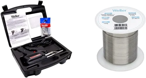 Vista 4 de Weller D650PK Kit de pistola de soldadura industrial con alambre de soldadura Weller, diámetro: 0.031 in / 0.039 pulgadas, peso: 3.53 oz / 3.527