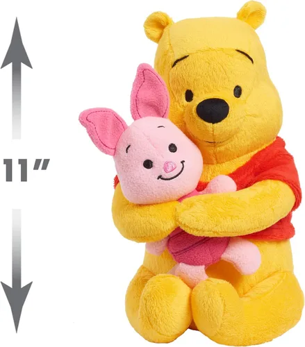 Vista 3 de Disney Just Play - Peluche de Winnie the Pooh y Piglet de Classics, Lil Friends, juguetes para niños de 2 años en adelante