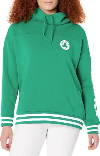 Vista 7 de Ultra Game - Sudadera con capucha de forro polar para mujer de la NBA con cuello de embudo