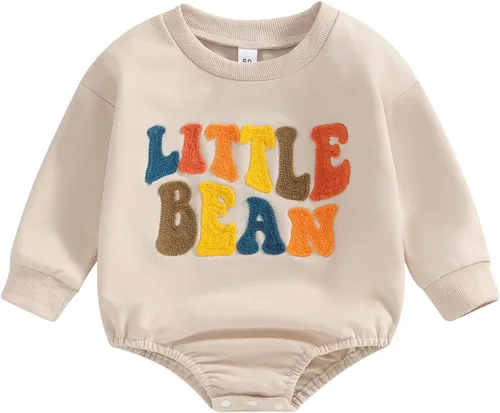 Vista 38 de MERSARIPHY Sudadera de fútbol para bebé, traje de manga larga con letras divertidas, ropa de otoño e invierno