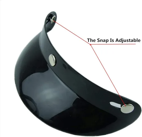 Vista 5 de Casco de Motocicleta con Visera de Pico para Casco de Cara Abierta 3/4, Casco Retro de Motocicleta y Casco Medio, Protección Solar