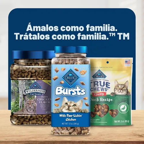 Vista 9 de Blue Buffalo - Premios crujientes Bursts para gatos, de pollo, tarro de 340,1 g