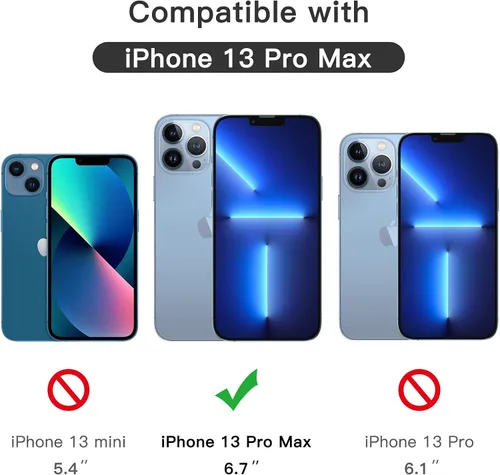 Vista 3 de JETech Protector de pantalla de cobertura completa para iPhone 13 Pro Max de 6.7 pulgadas, película de vidrio templado 9H, compatible con fundas
