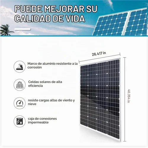Vista 4 de Kit de energía eólica solar de 3 KW, sistema híbrido de 48 V, kit de carga de batería: generador de turbina eólica de 1000 W + 20 paneles solares