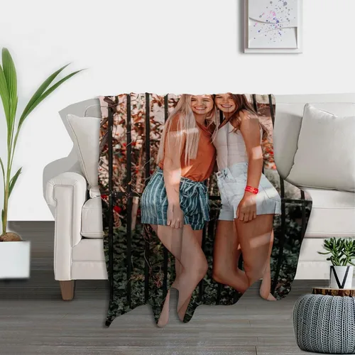 Vista 3 de Manta personalizada con imagen, manta de fotos personalizada, manta personalizada, regalos personalizados para novio, novia, mamá