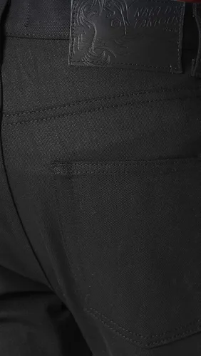 Vista 5 de Naked & Famous Denim Easy Guy-Solid Black Selvedge para hombre