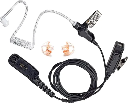 Vista 9 de HYS Auricular de vigilancia de 2 vías de radio de bobina acústica para Motorola XPR 6000 XPR6500 XPR6550 XPR 7000 XPR 7550 XiR-P8200 XiR-P8268 Beige