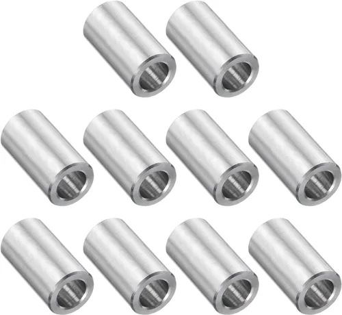 Vista 38 de uxcell 10 piezas de espaciador de acero inoxidable de 3/8" de diámetro interno x 3/4" de diámetro exterior x 1" de longitud, espaciador de rosca