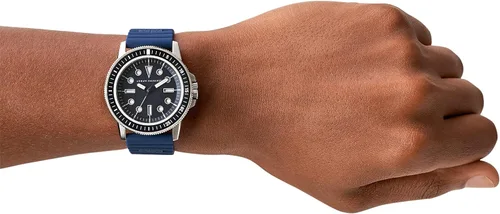 Vista 8 de Armani Exchange Men's Stainless Steel Dive Inspired Watch with Silicone Band or Steel Bracelet