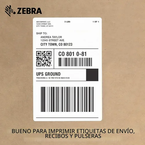 Vista 7 de Impresora térmica Zebra GK420d Direct Thermal Desktop Printer, para un ancho de 10cm, con puerto conexión de serie USB y paralelo