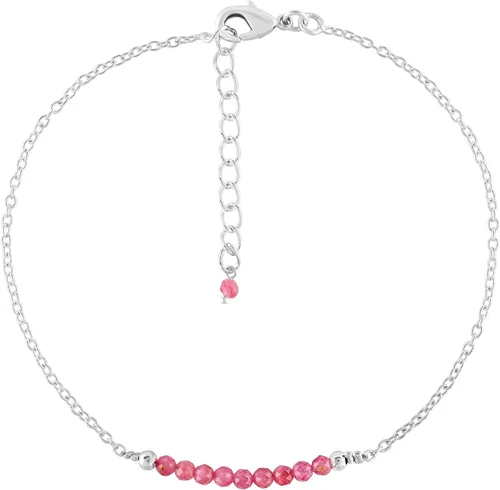 Vista 14 de YANARA Pulsera de tobillo para mujer, piedra de nacimiento natural, cuentas de piedras preciosas, tobillera delicada hecha a mano de 9 pulgadas +