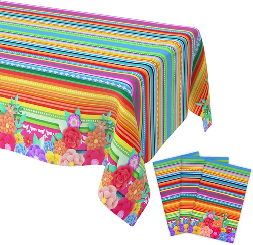 Vista 14 de Decoraciones para Fiestas de Fútbol, Paquete de 2 Manteles de Plástico para Fútbol (54x108 Pulgadas), Cubiertas de Manteles Rectangulares