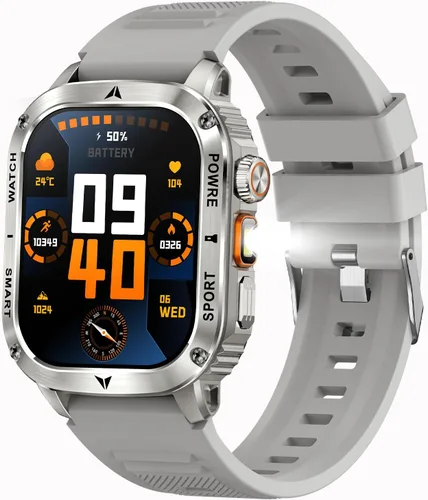 Vista 9 de Yihou Relojes inteligentes para hombres, relojes militares, monitor de salud con monitor de frecuencia cardíaca, rastreador de sueño, reloj