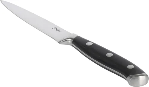Vista 6 de Oster Ginley - Juego de 3 piezas de cubiertos de acero inoxidable de alto carbono con mango forjado triple remachado de ABS