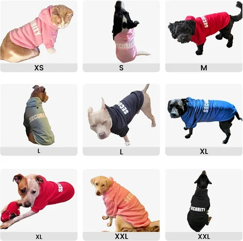 Vista 6 de BINGPET - Sudaderas con capucha de seguridad para perros, suéter para cachorros, abrigos para perros para clima frío, suéter con capucha de forro #1