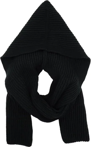 Vista 3 de Bellady Bufanda con capucha de punto de invierno Negro